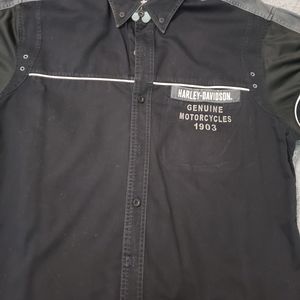 Mens harley-davidson button down shirt XL